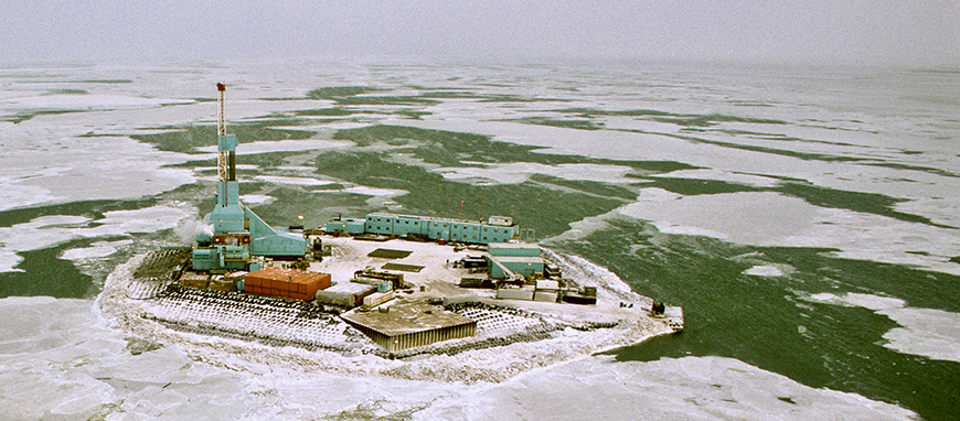 Hess Oil Well in Prudhoe Bay, Alaska 1969