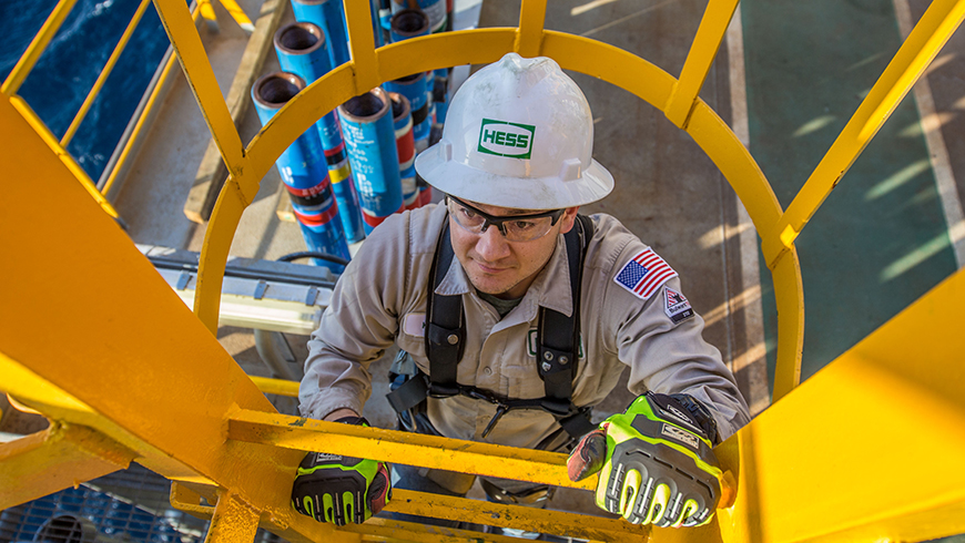 Hess Oil Rig Worker